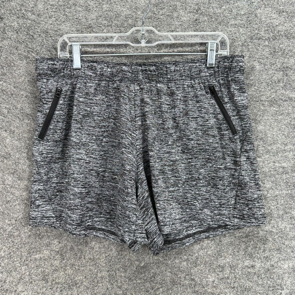 Liberty Pro Activewear Shorts Women L Large Gray High Rise Pull On Elastic Waist